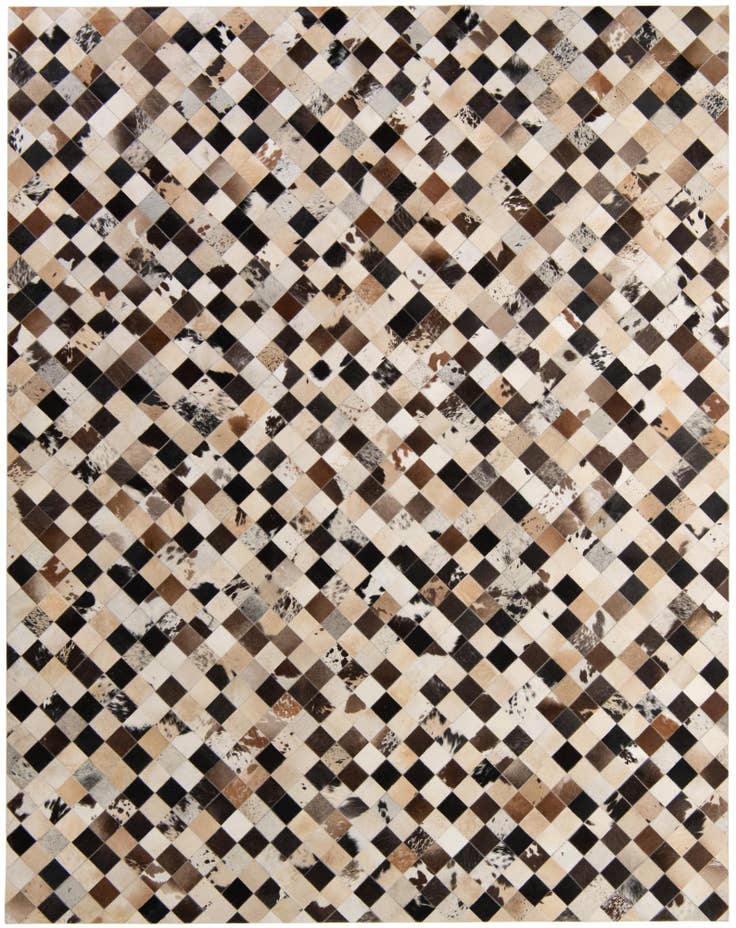 Detail image of 8' x 9' 11 Cowhide - Patchwork Rug