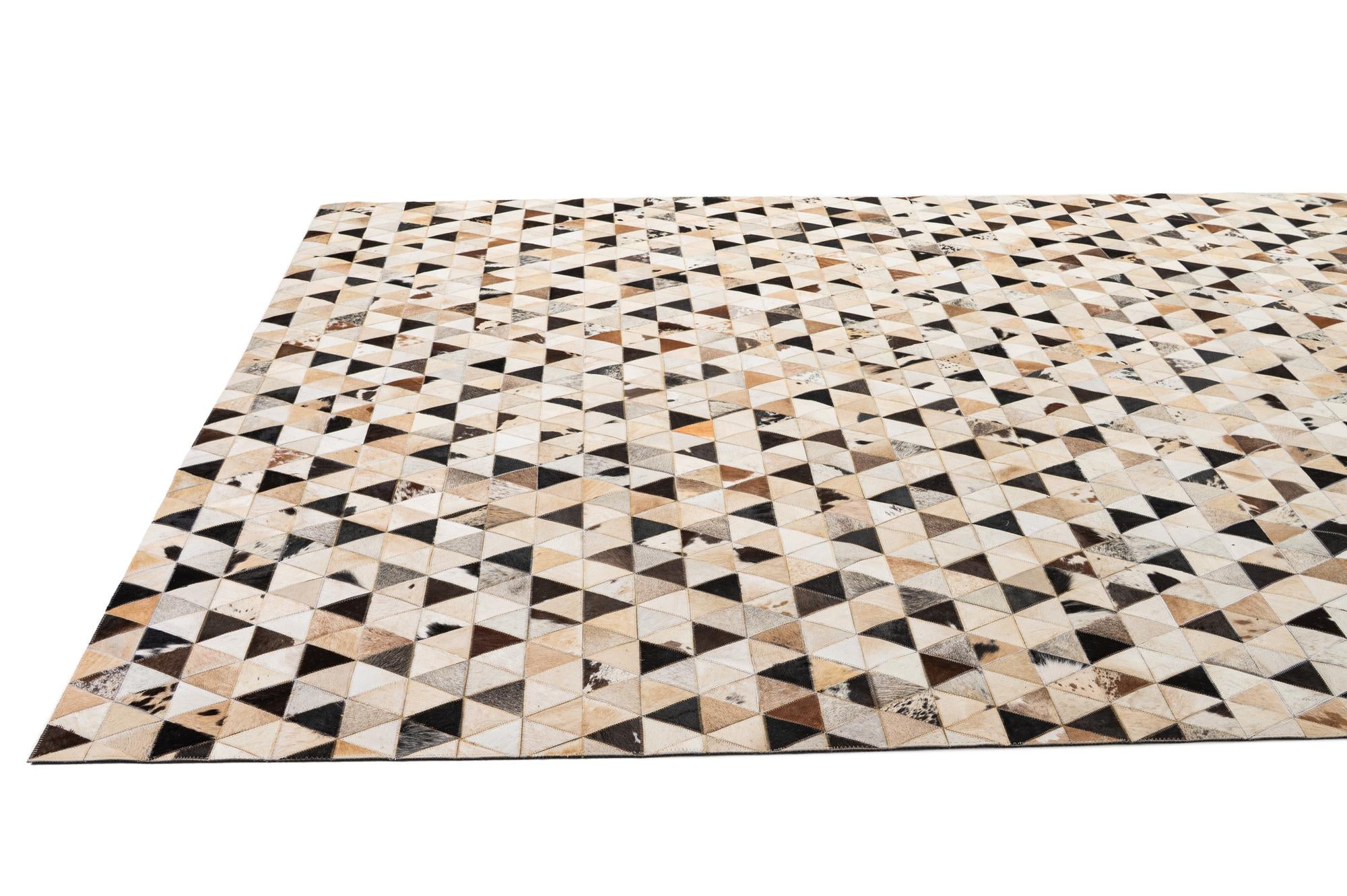 8' x 9' 10 Cowhide - Patchwork Rug