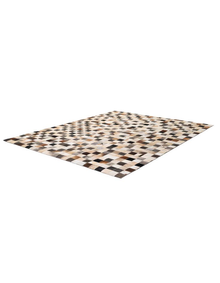 Detail image of 8' 1 x 9' 10 Cowhide - Patchwork Rug