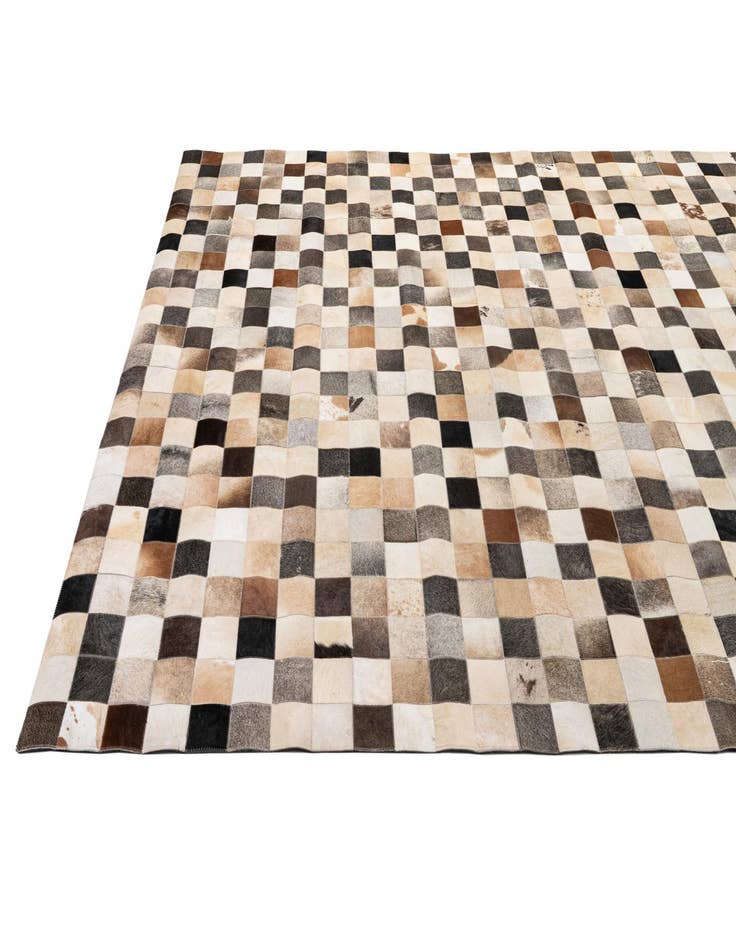 Detail image of 8' 1 x 9' 10 Cowhide - Patchwork Rug