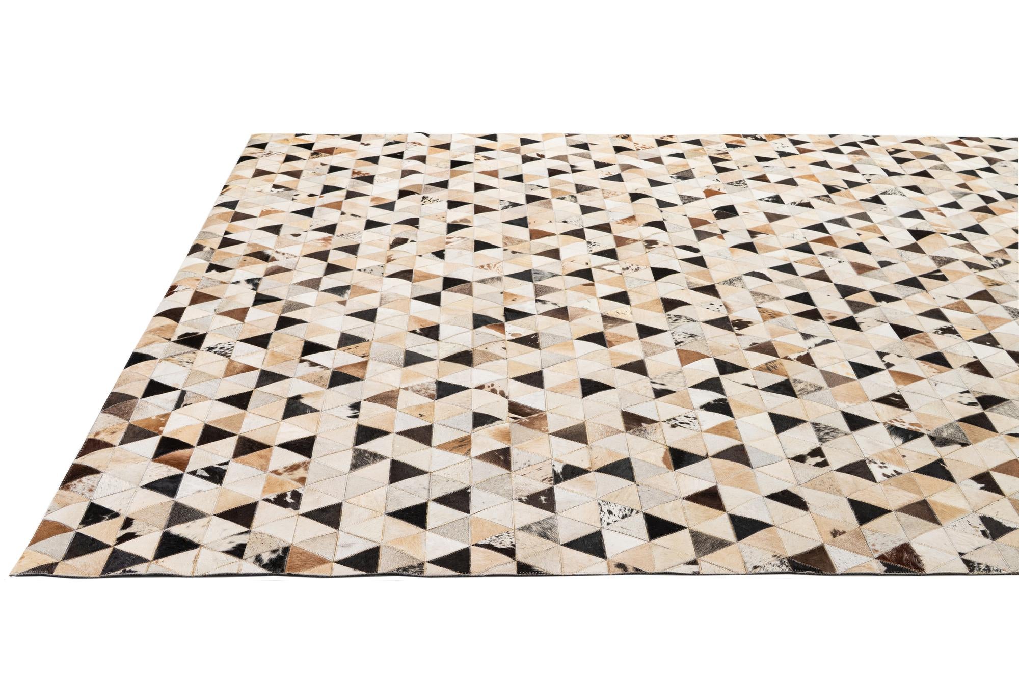 8' x 9' 10 Cowhide - Patchwork Rug