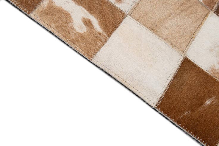 Detail image of 8' x 9' 11 Cowhide - Patchwork Rug