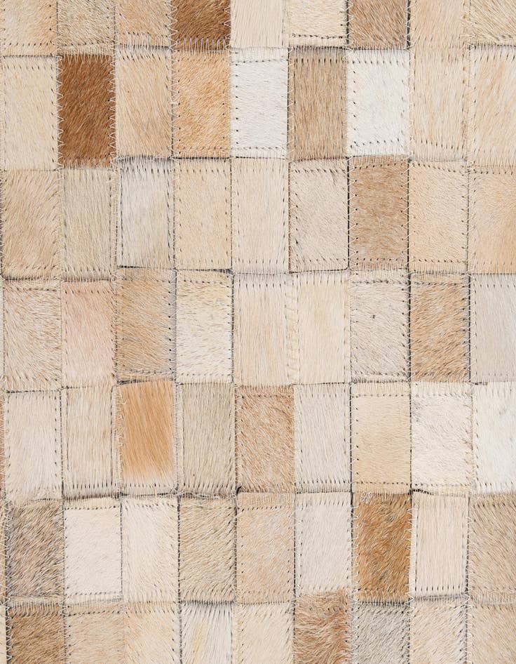 Detail image of 8' 1 x 9' 11 Cowhide - Patchwork Rug
