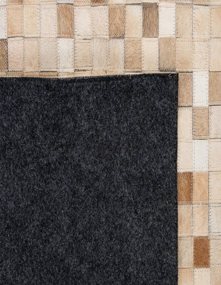 Detail image of 8' 1 x 9' 11 Cowhide - Patchwork Rug