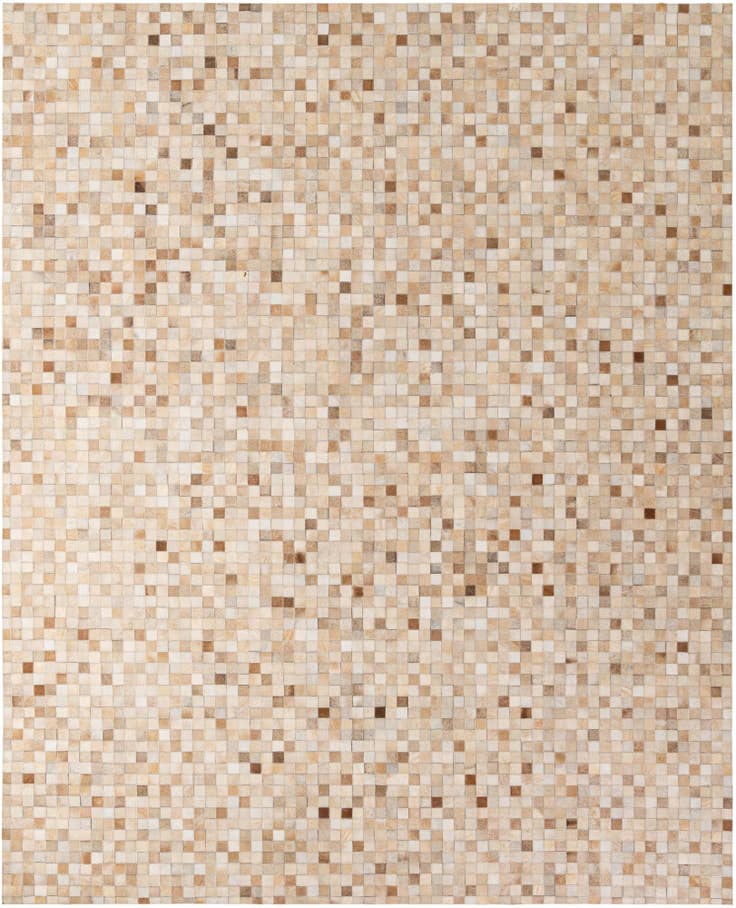 Detail image of 8' 1 x 9' 11 Cowhide - Patchwork Rug