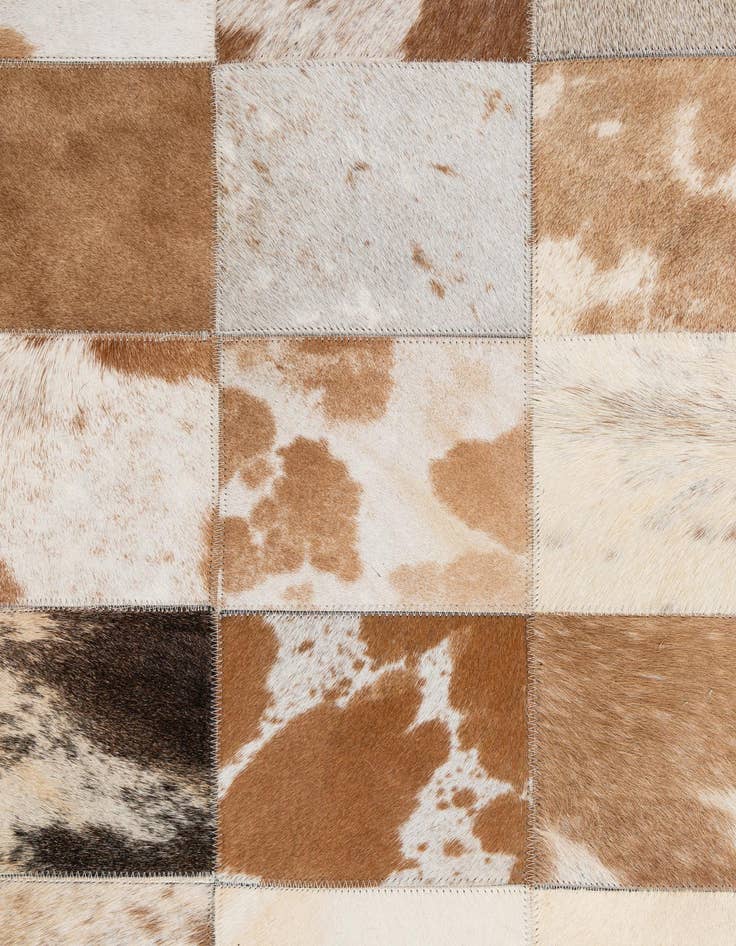 Detail image of 8' 1 x 10' Cowhide - Patchwork Rug
