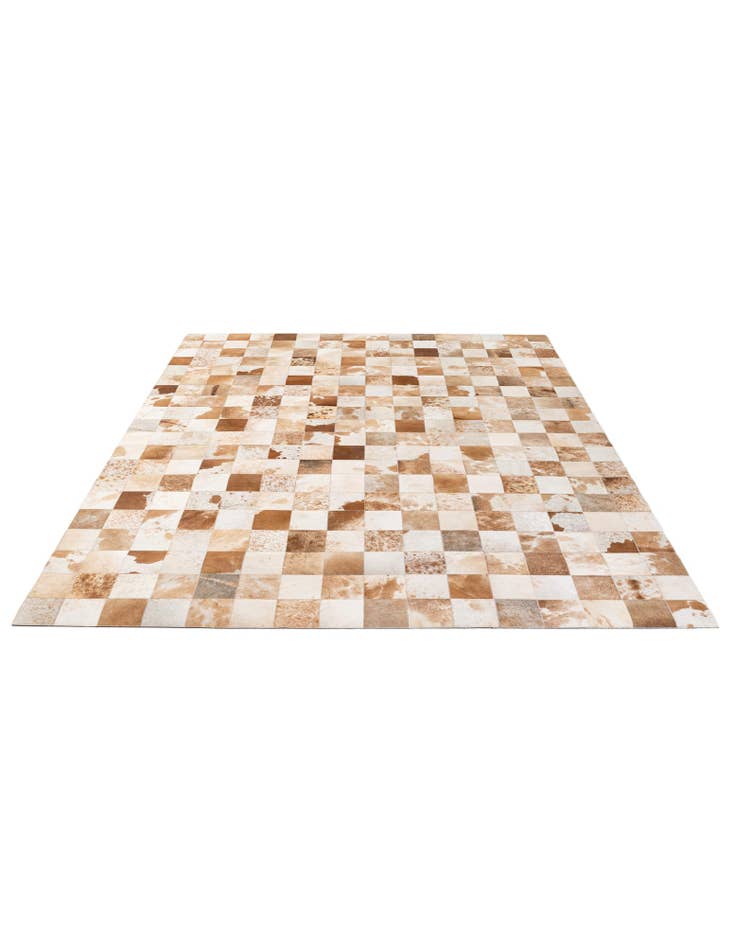 Detail image of 8' 1 x 9' 11 Cowhide - Patchwork Rug