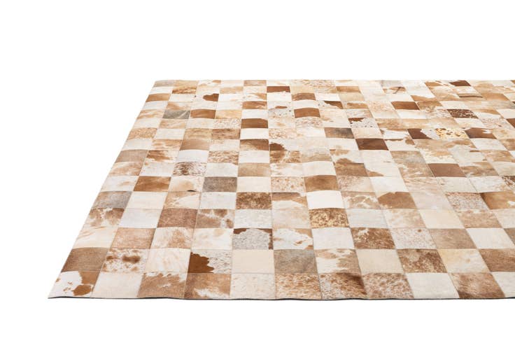 Detail image of 8' 1 x 9' 11 Cowhide - Patchwork Rug