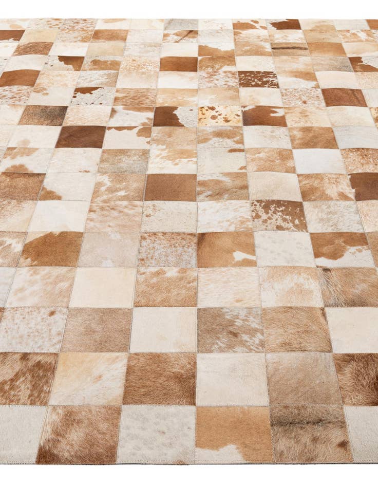 Detail image of 8' 1 x 9' 11 Cowhide - Patchwork Rug