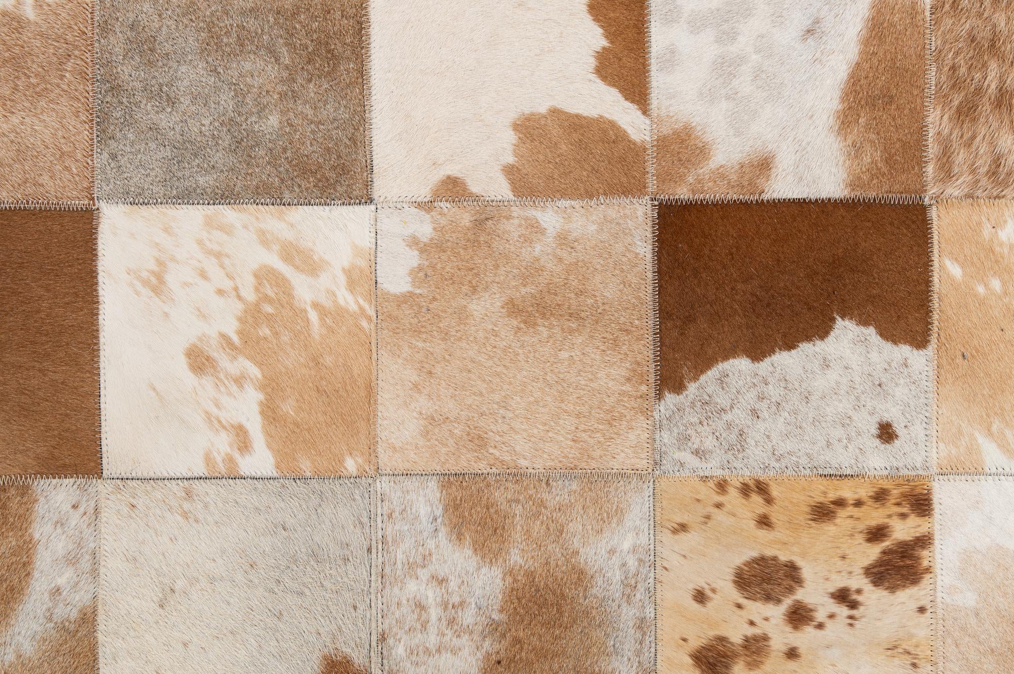 8' 1 x 9' 11 Cowhide - Patchwork Rug