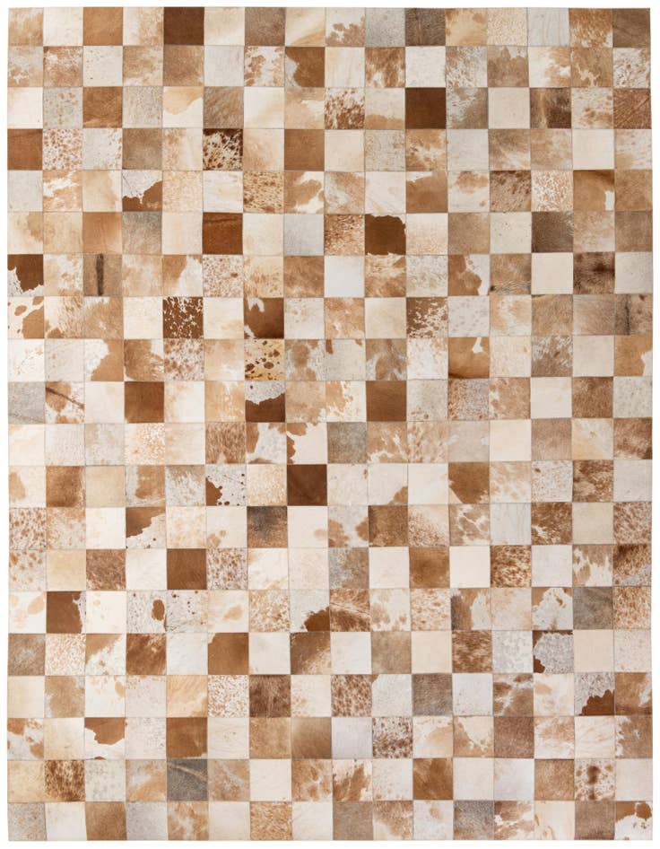 Detail image of 8' 1 x 9' 11 Cowhide - Patchwork Rug