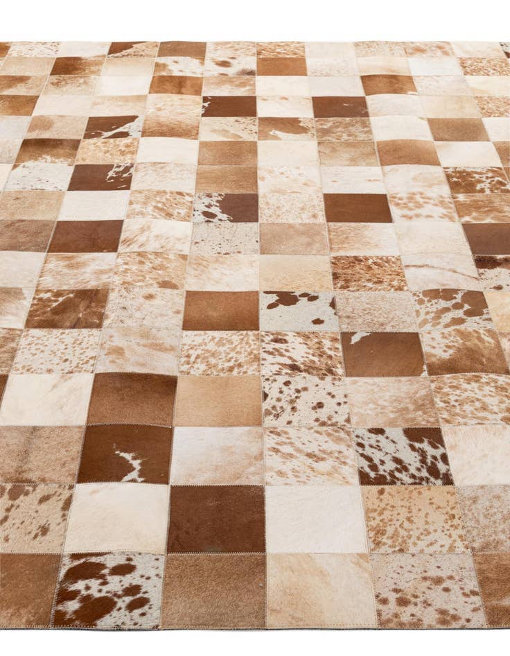 Detail image of 7' 11 x 9' 11 Cowhide - Patchwork Rug