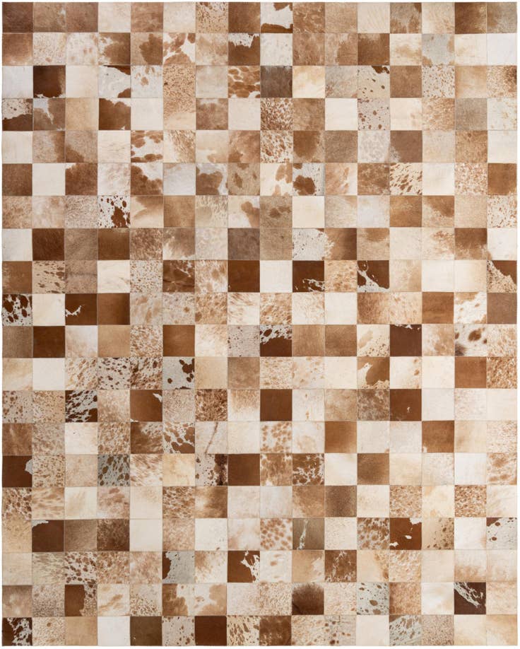 Detail image of 7' 11 x 9' 11 Cowhide - Patchwork Rug