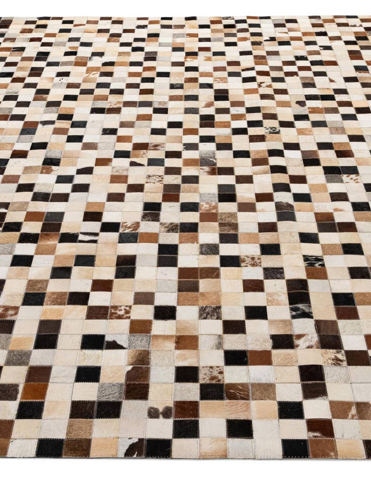 Detail image of 8' 2 x 9' 11 Cowhide - Patchwork Rug