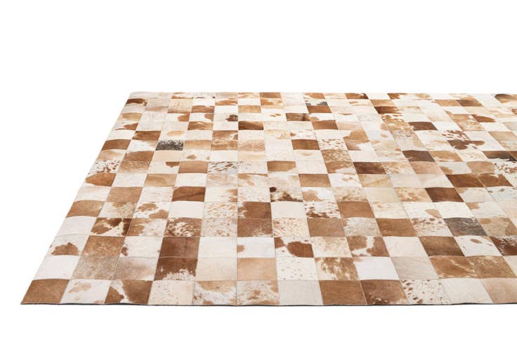 Detail image of 8' 1 x 9' 11 Cowhide - Patchwork Rug