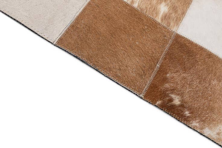 Detail image of 8' 1 x 9' 11 Cowhide - Patchwork Rug