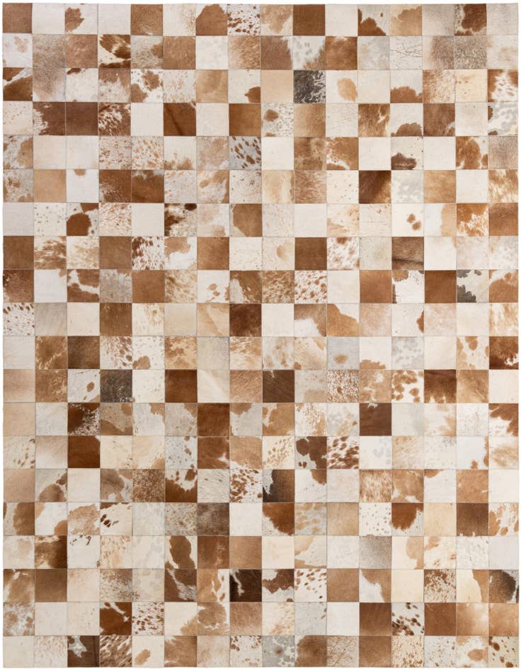 Detail image of 8' 1 x 9' 11 Cowhide - Patchwork Rug