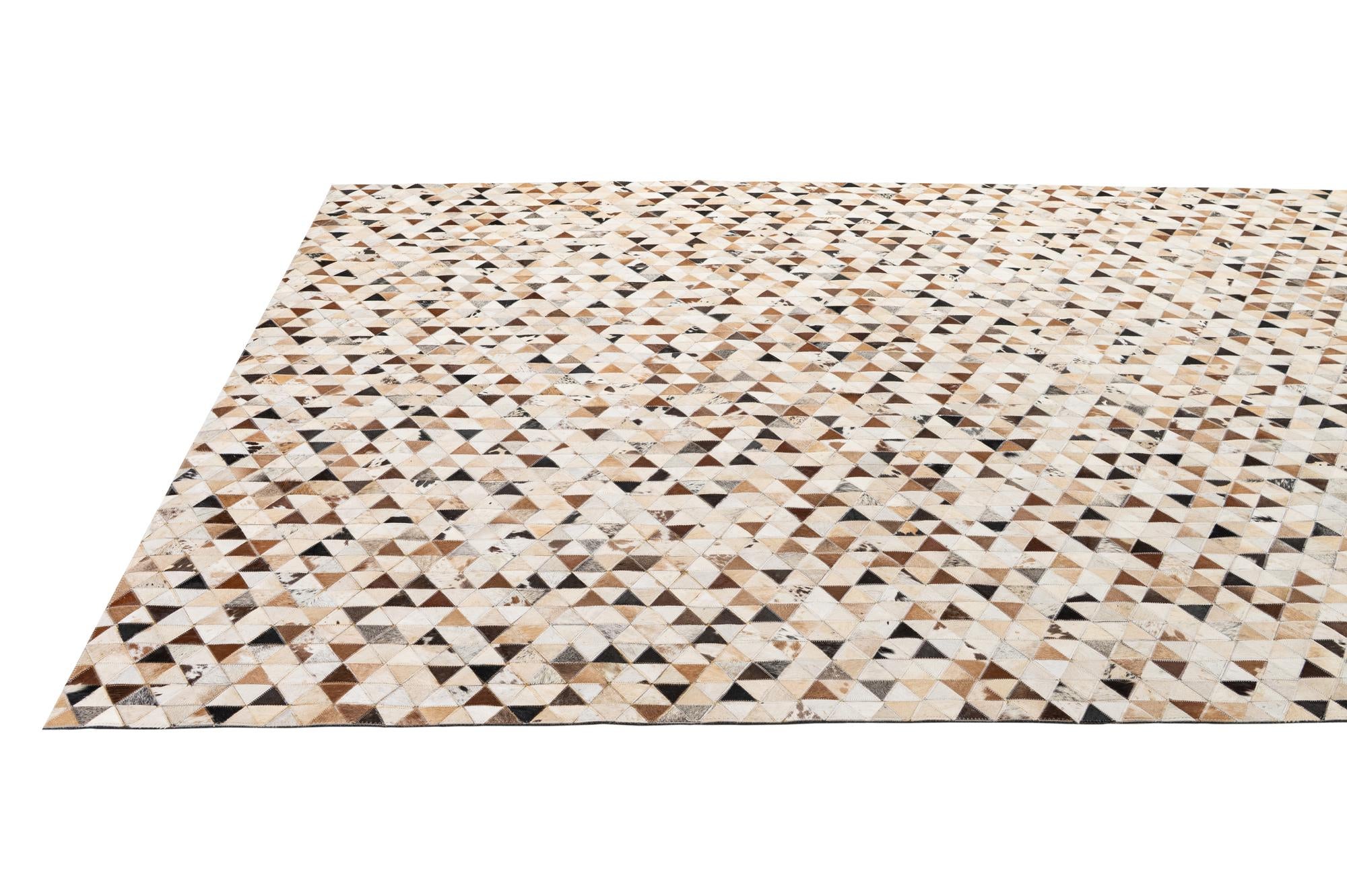 7' 10 x 9' 10 Cowhide - Patchwork Rug