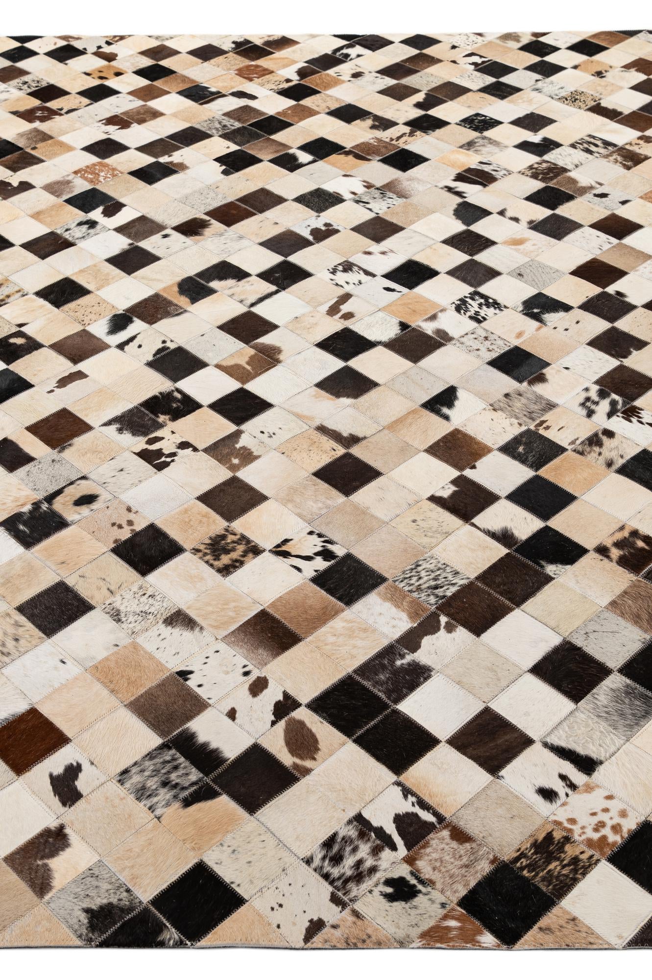8' x 9' 11 Cowhide - Patchwork Rug