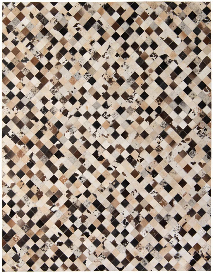 Detail image of 8' x 9' 11 Cowhide - Patchwork Rug