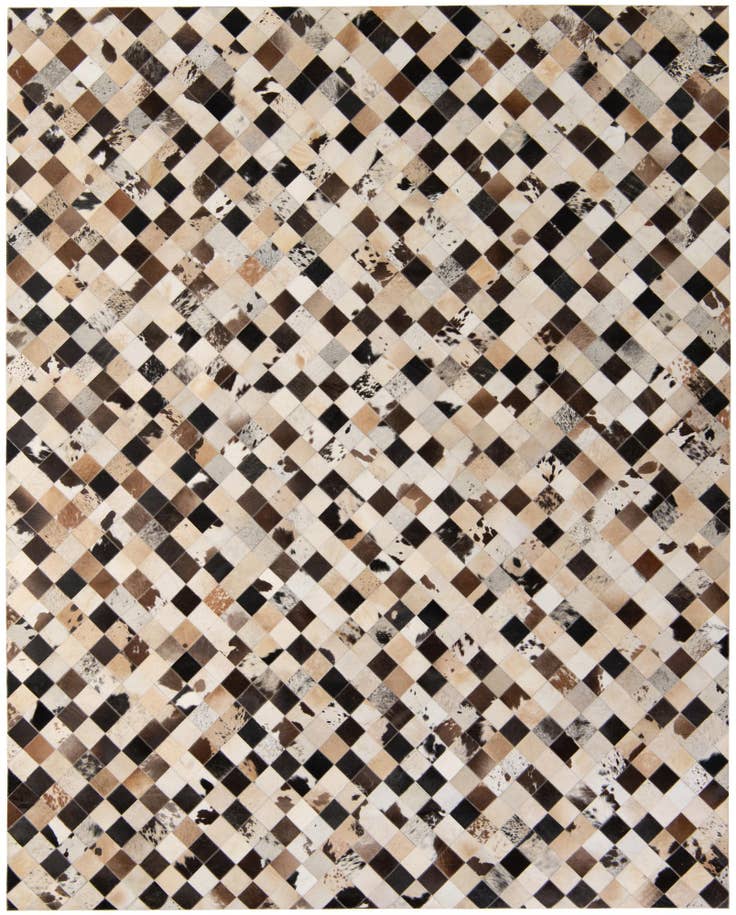 Detail image of 8' x 9' 11 Cowhide - Patchwork Rug