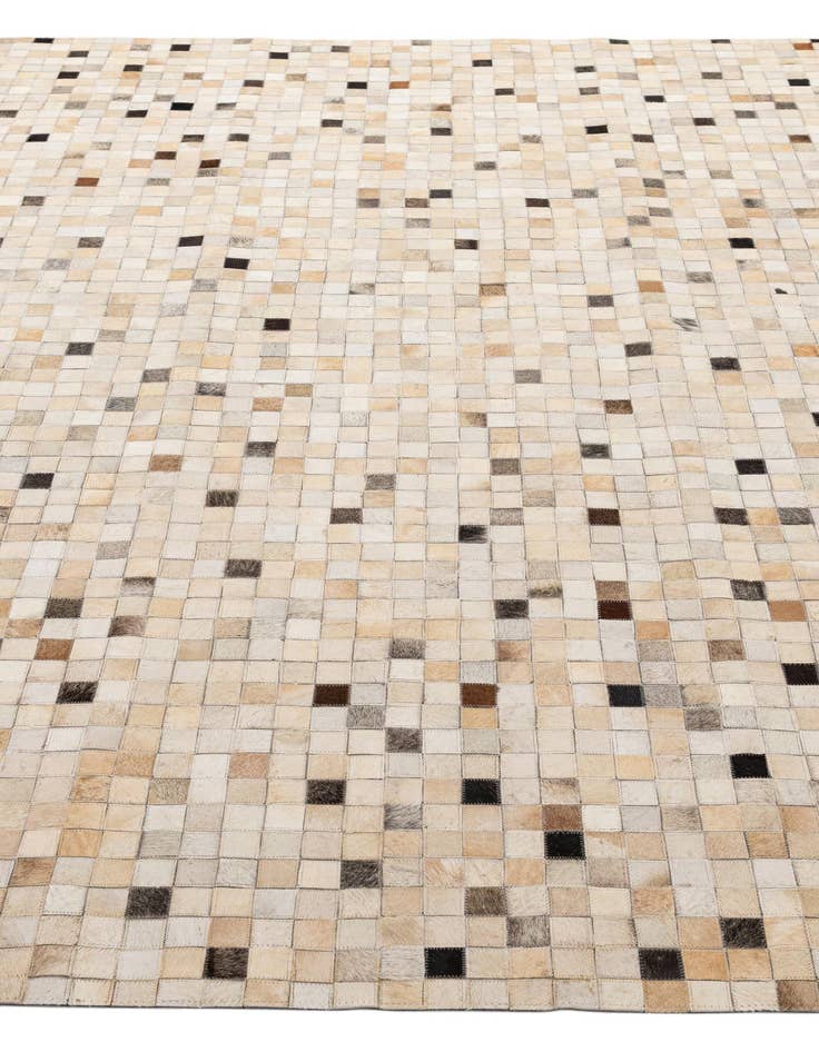 Detail image of 8' 1 x 9' 11 Cowhide - Patchwork Rug