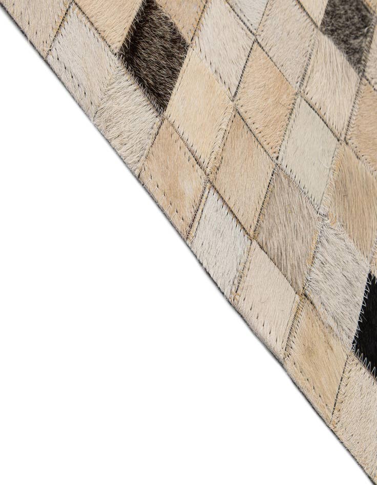 Detail image of 8' 1 x 9' 11 Cowhide - Patchwork Rug
