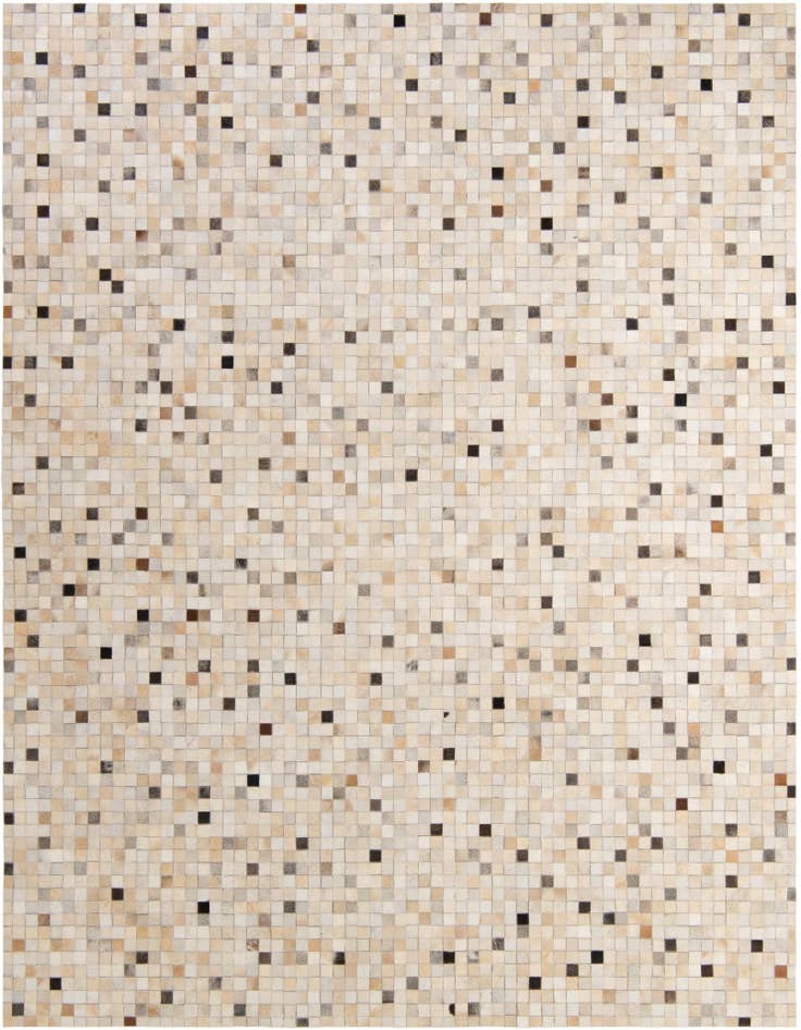Detail image of 8' 1 x 9' 11 Cowhide - Patchwork Rug