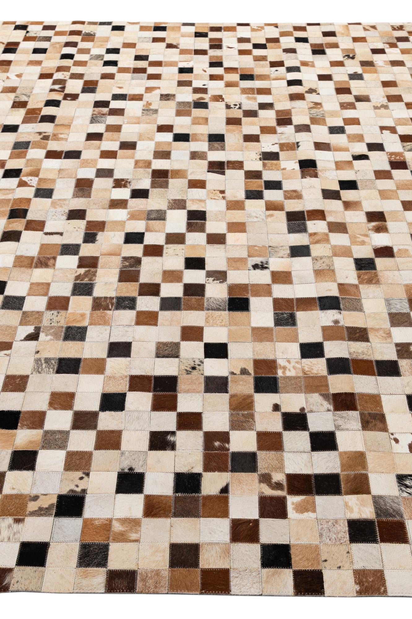 7' 11 x 9' 11 Cowhide - Patchwork Rug