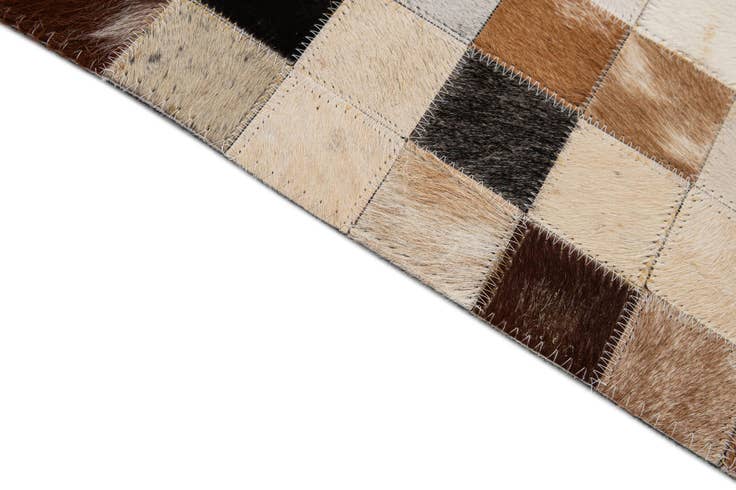 Detail image of 7' 11 x 9' 11 Cowhide - Patchwork Rug