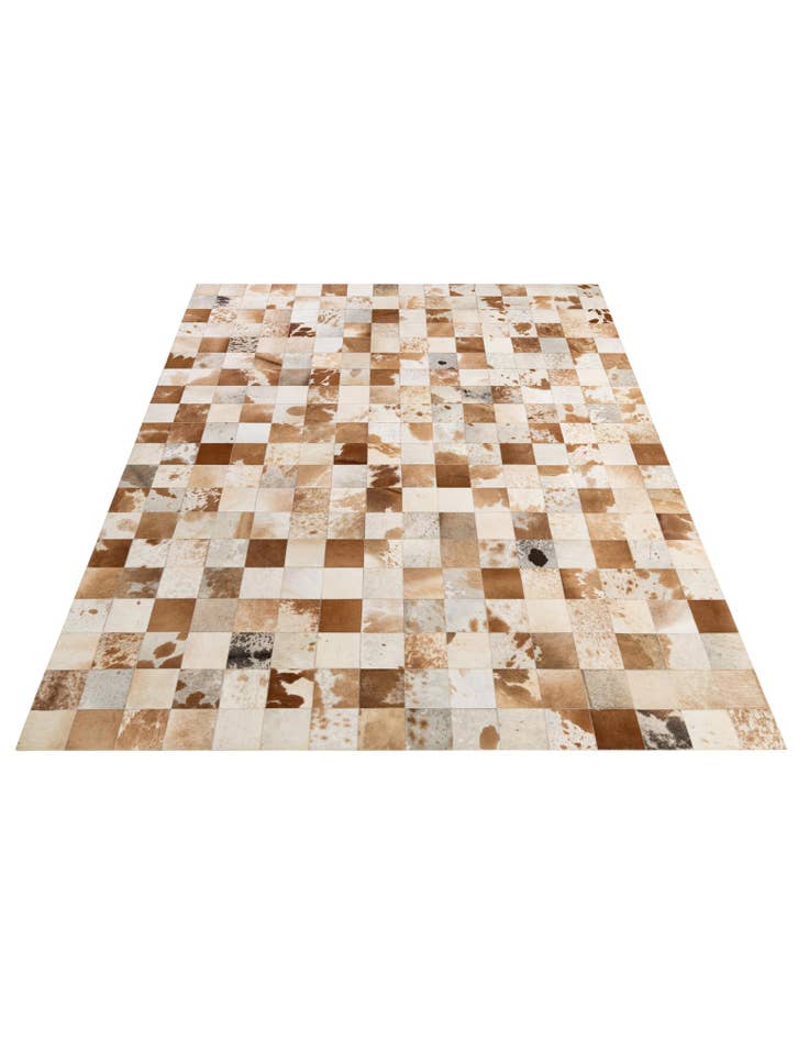 Detail image of 8' 1 x 9' 11 Cowhide - Patchwork Rug