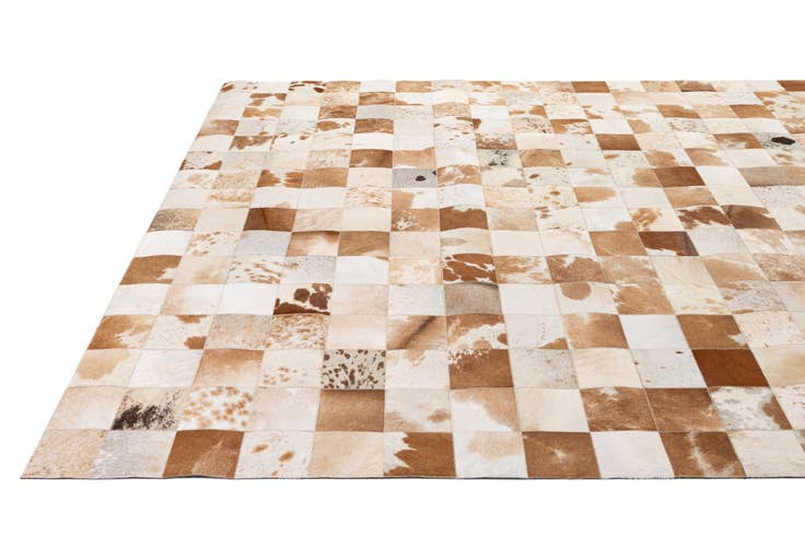 Detail image of 8' 1 x 9' 11 Cowhide - Patchwork Rug