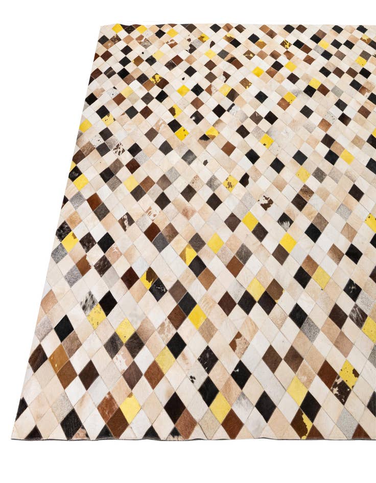Detail image of 7' 11 x 9' 9 Cowhide - Patchwork Rug