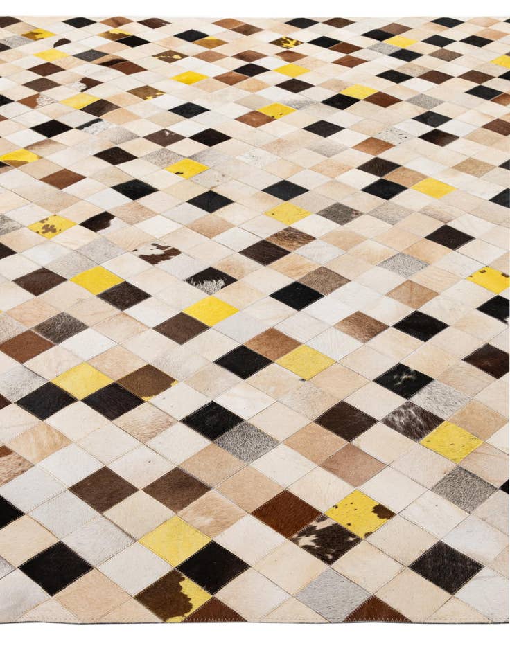 Detail image of 7' 11 x 9' 9 Cowhide - Patchwork Rug