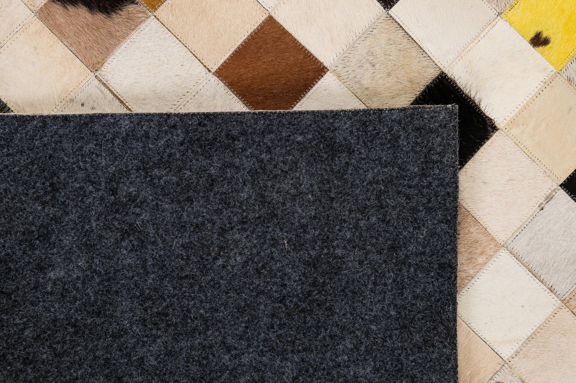 7' 11 x 9' 9 Cowhide - Patchwork Rug