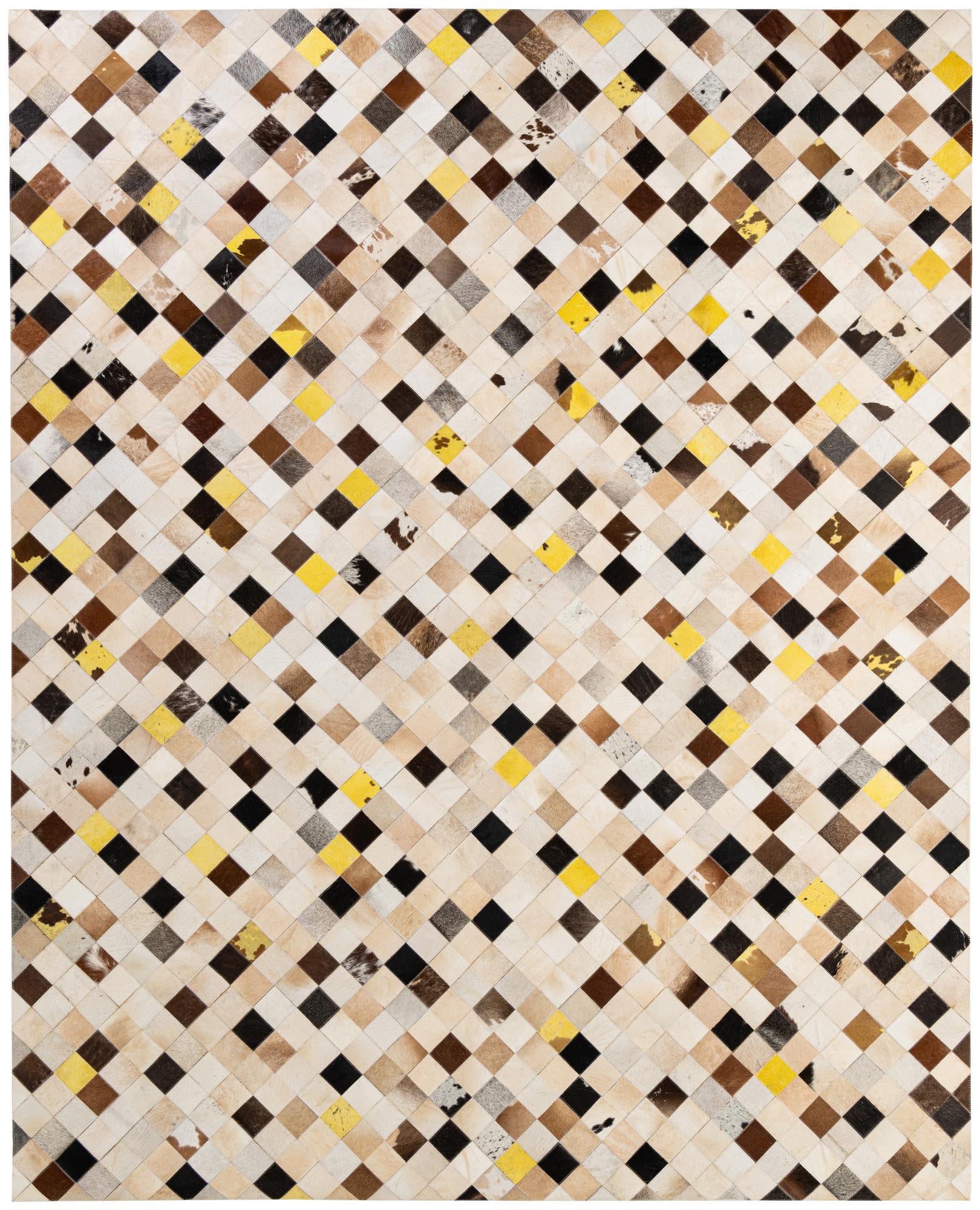 7' 11 x 9' 9 Cowhide - Patchwork Rug