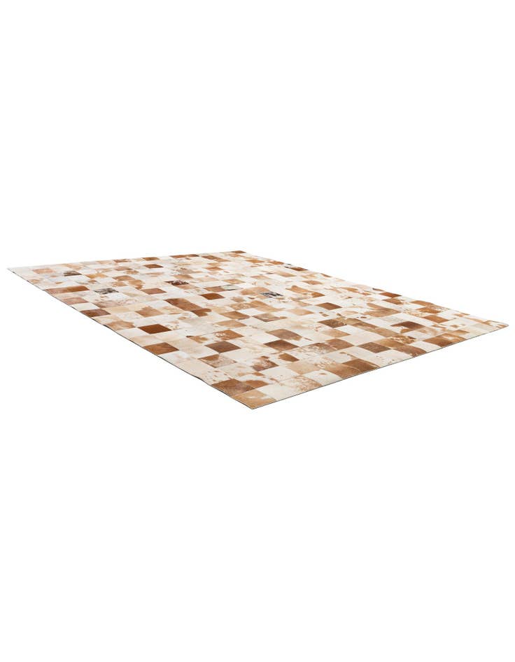 Detail image of 8' 1 x 9' 11 Cowhide - Patchwork Rug