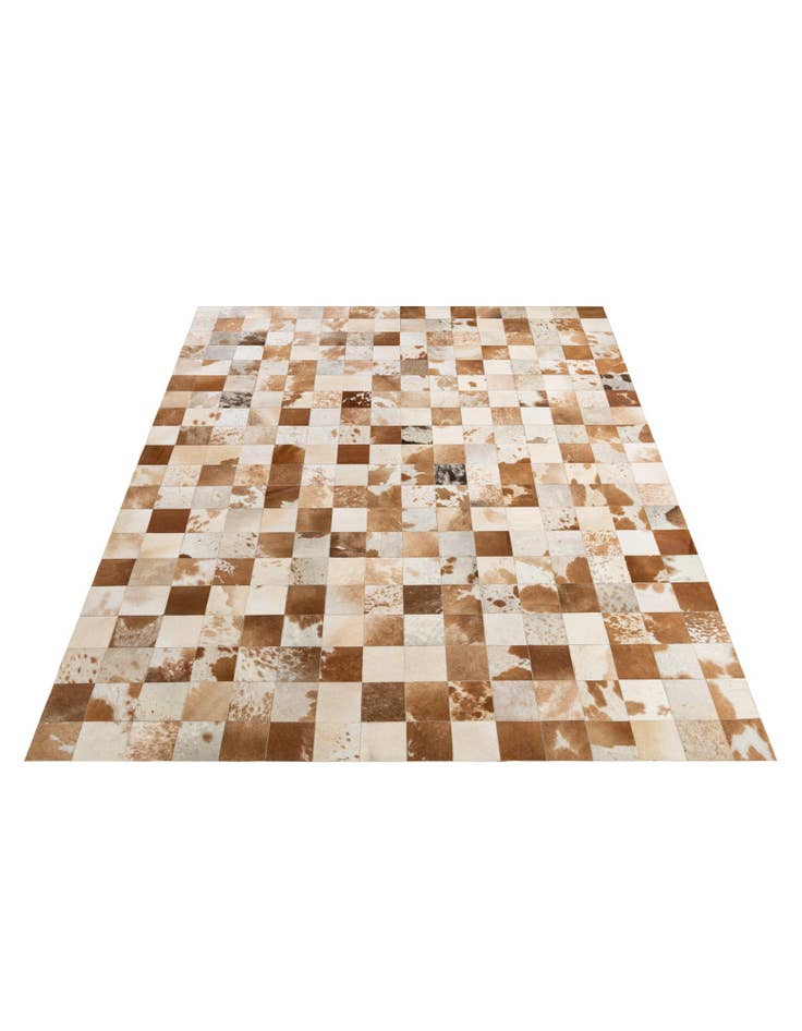 Detail image of 8' 1 x 9' 11 Cowhide - Patchwork Rug