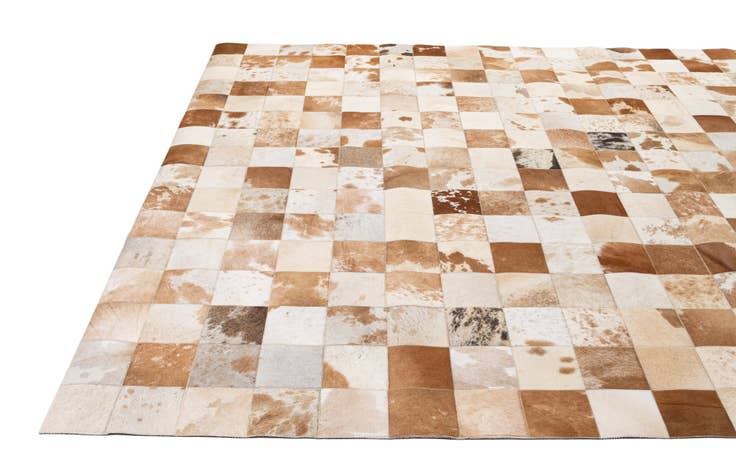 Detail image of 8' 1 x 9' 11 Cowhide - Patchwork Rug
