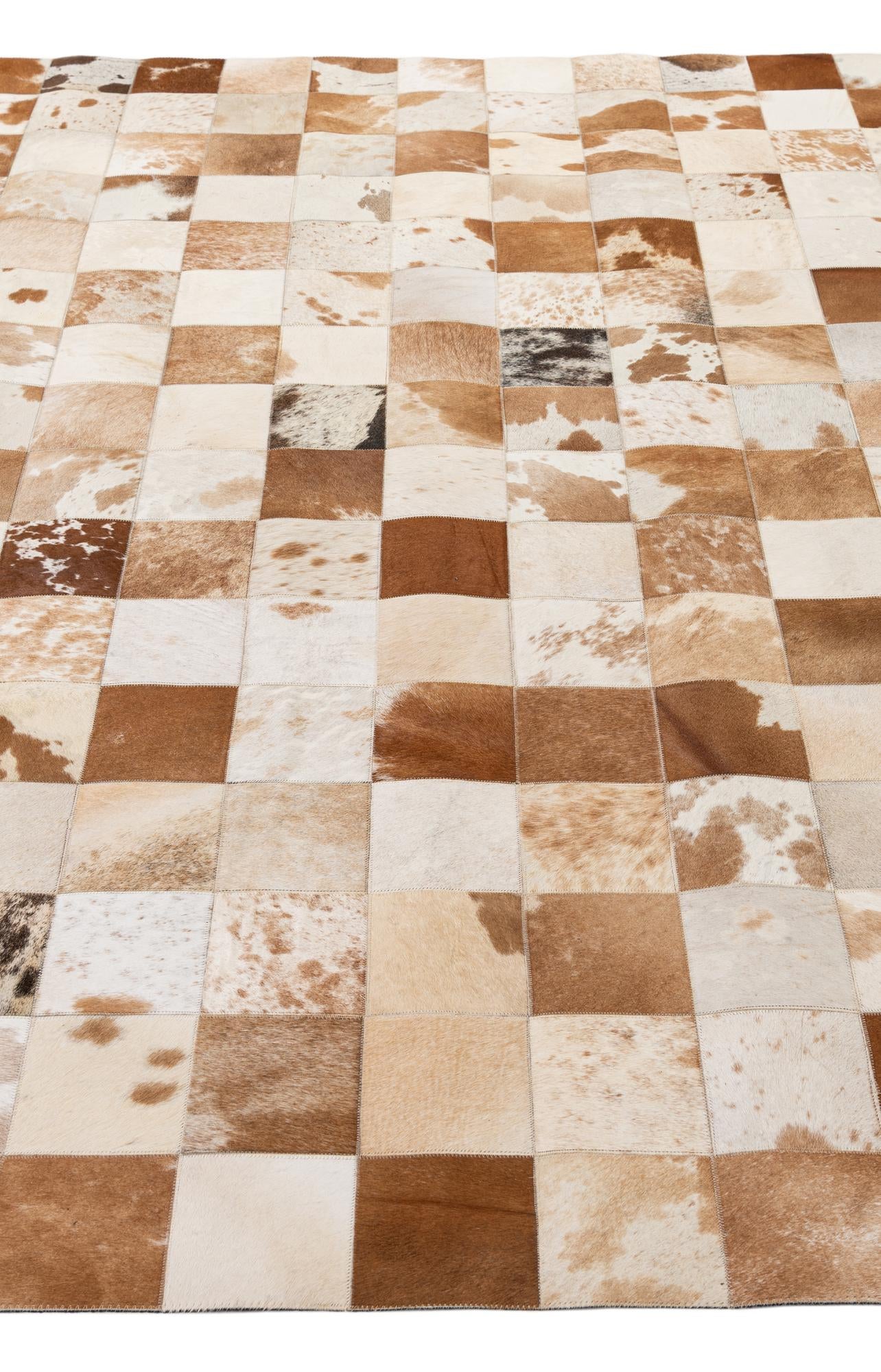 8' 1 x 9' 11 Cowhide - Patchwork Rug