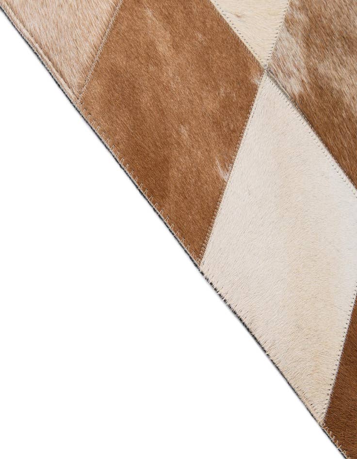Detail image of 8' 1 x 9' 11 Cowhide - Patchwork Rug