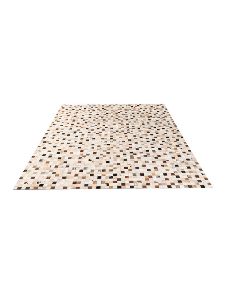 Detail image of 8' 1 x 9' 11 Cowhide - Patchwork Rug