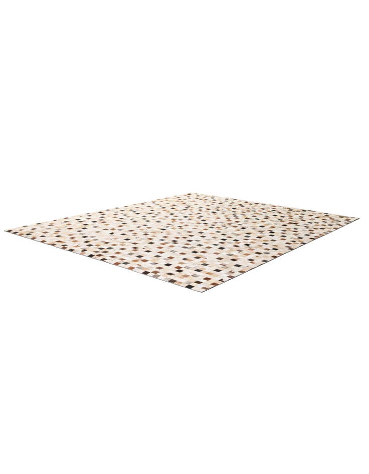 Detail image of 8' 1 x 9' 11 Cowhide - Patchwork Rug