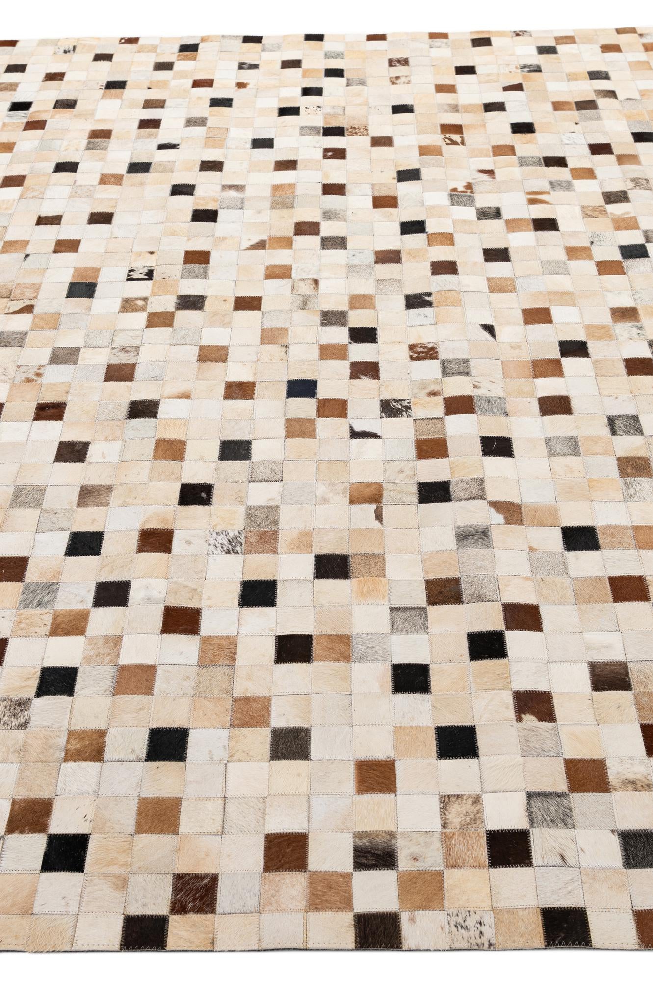 8' 1 x 9' 11 Cowhide - Patchwork Rug