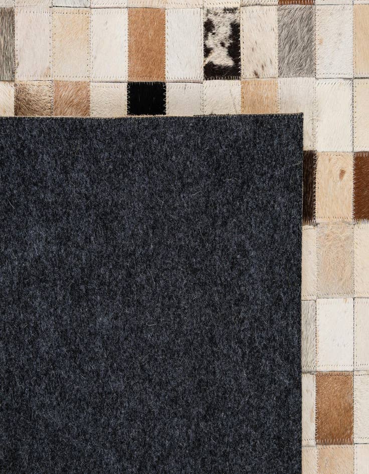 Detail image of 8' 1 x 9' 11 Cowhide - Patchwork Rug