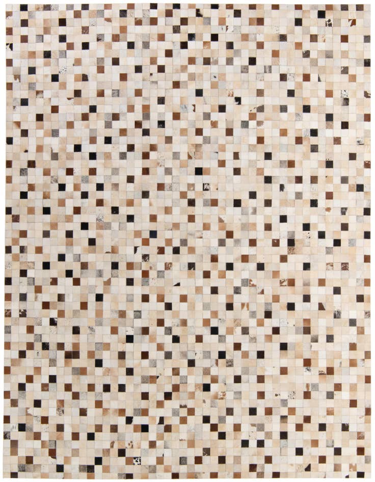 Detail image of 8' 1 x 9' 11 Cowhide - Patchwork Rug