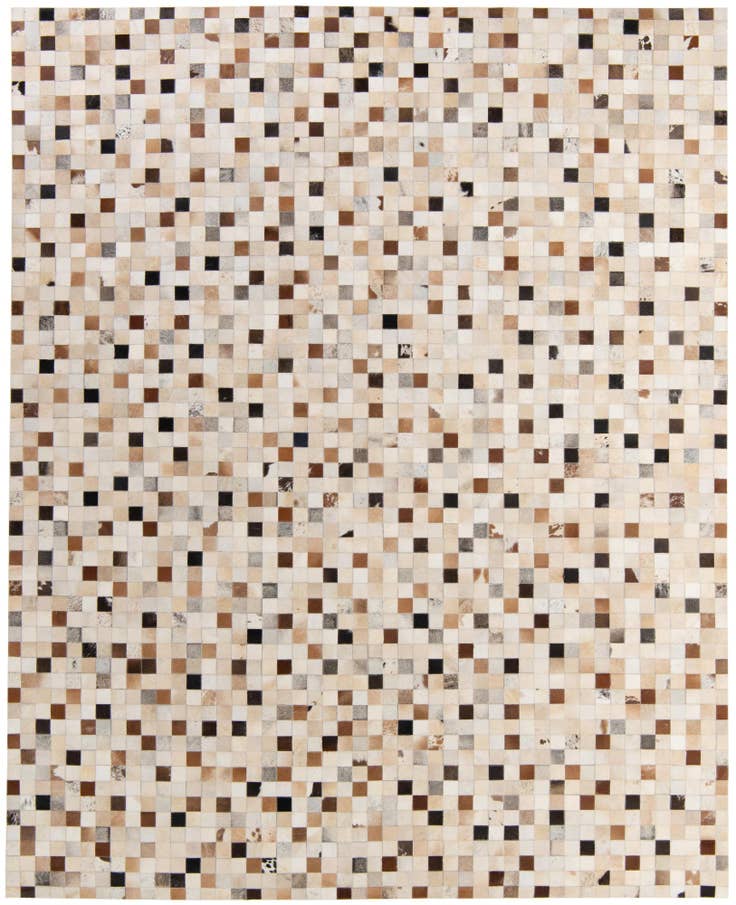 Detail image of 8' 1 x 9' 11 Cowhide - Patchwork Rug