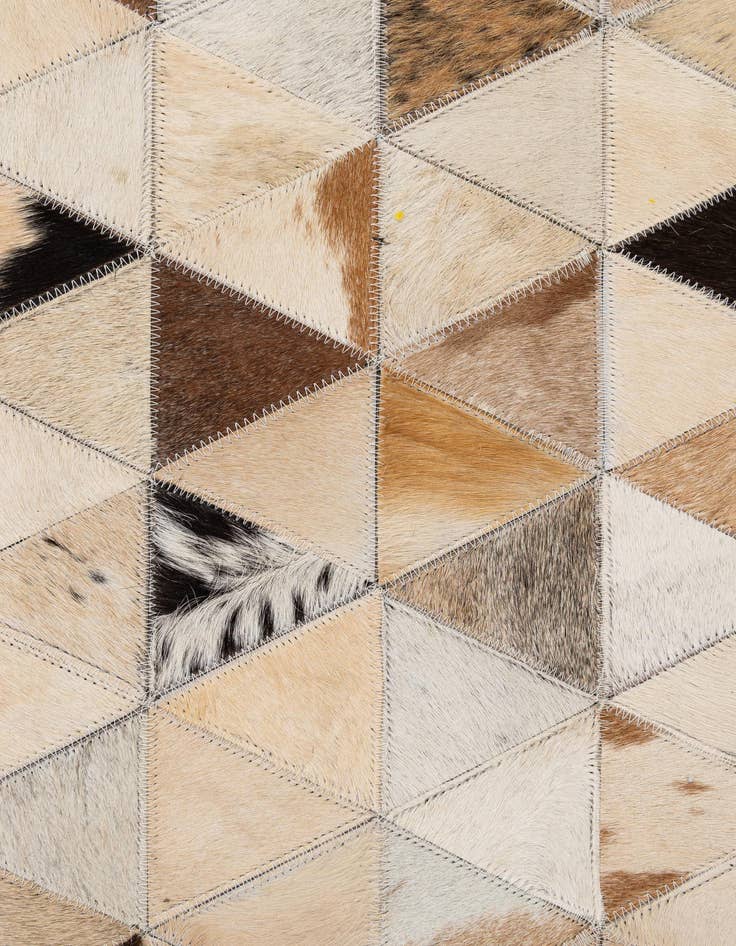 Detail image of 8' x 9' 10 Cowhide - Patchwork Rug