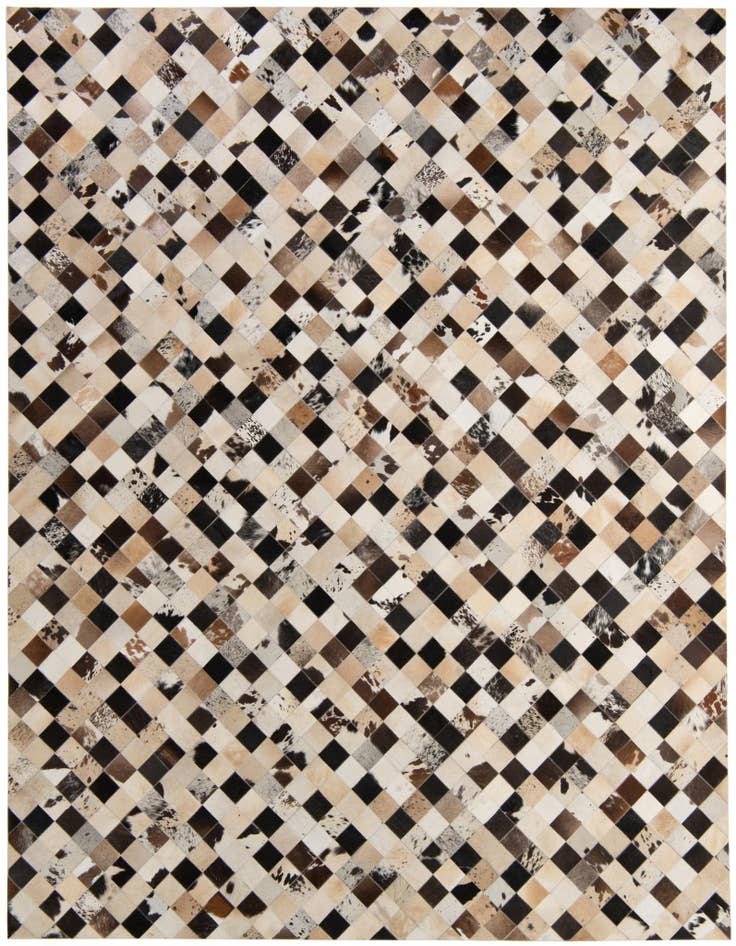 Detail image of 8' x 10' Cowhide - Patchwork Rug