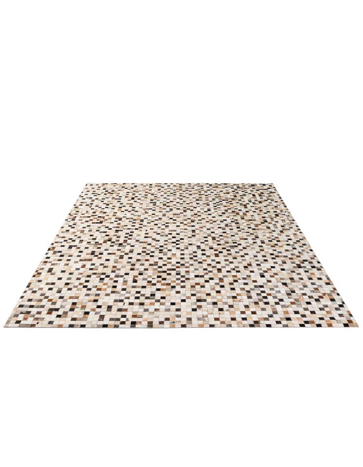 Detail image of 8' 1 x 9' 11 Cowhide - Patchwork Rug